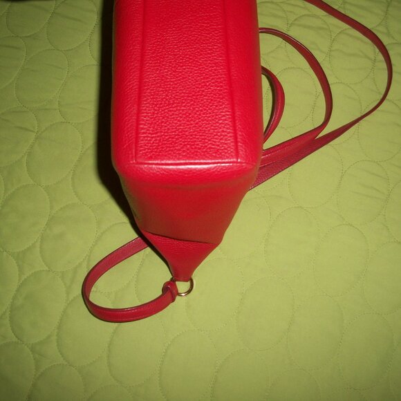 Coach Prairie Red Pebble Leather Satchel/Crossbody Bag with Wallet - Picture 8 of 16